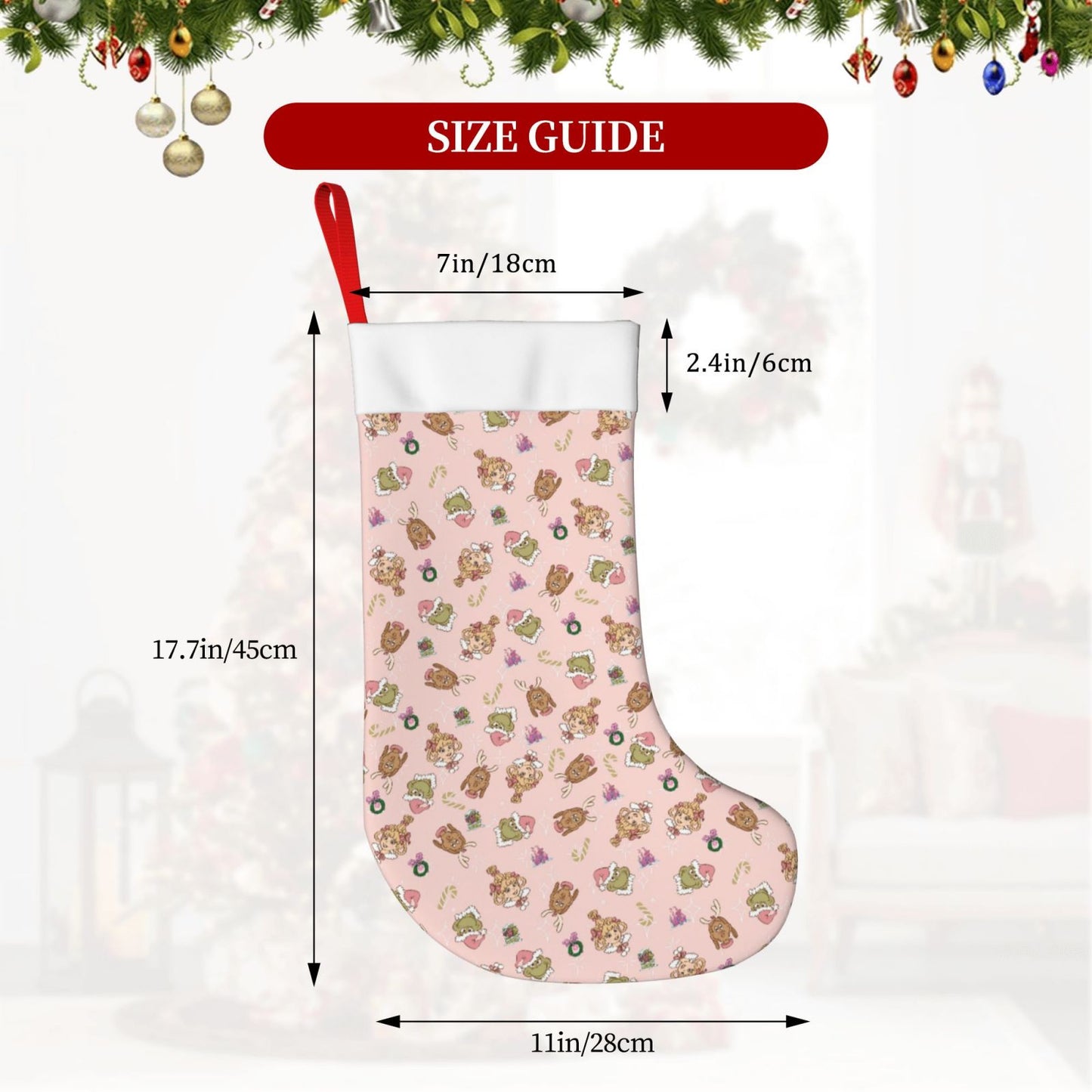 Girls Grinchmas Stocking