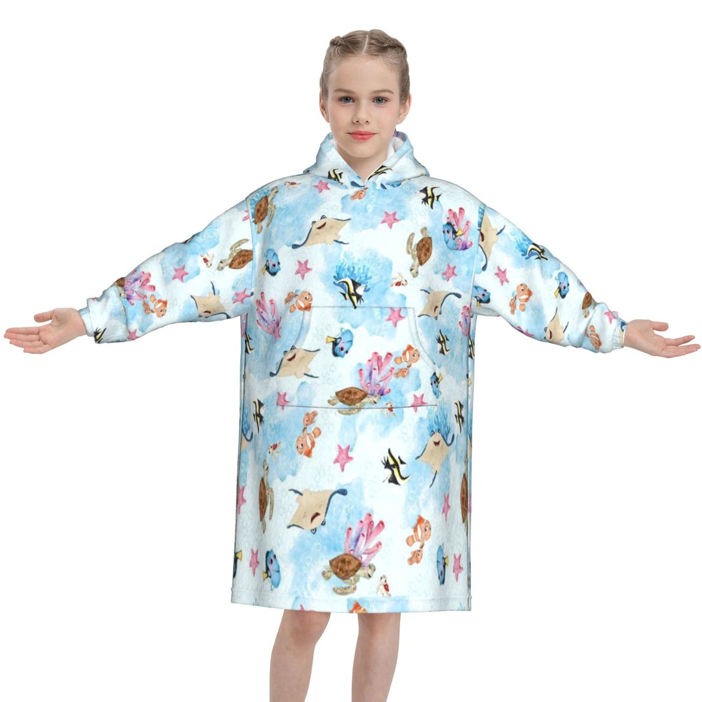Just Keep Swimming Blanket Hoodie