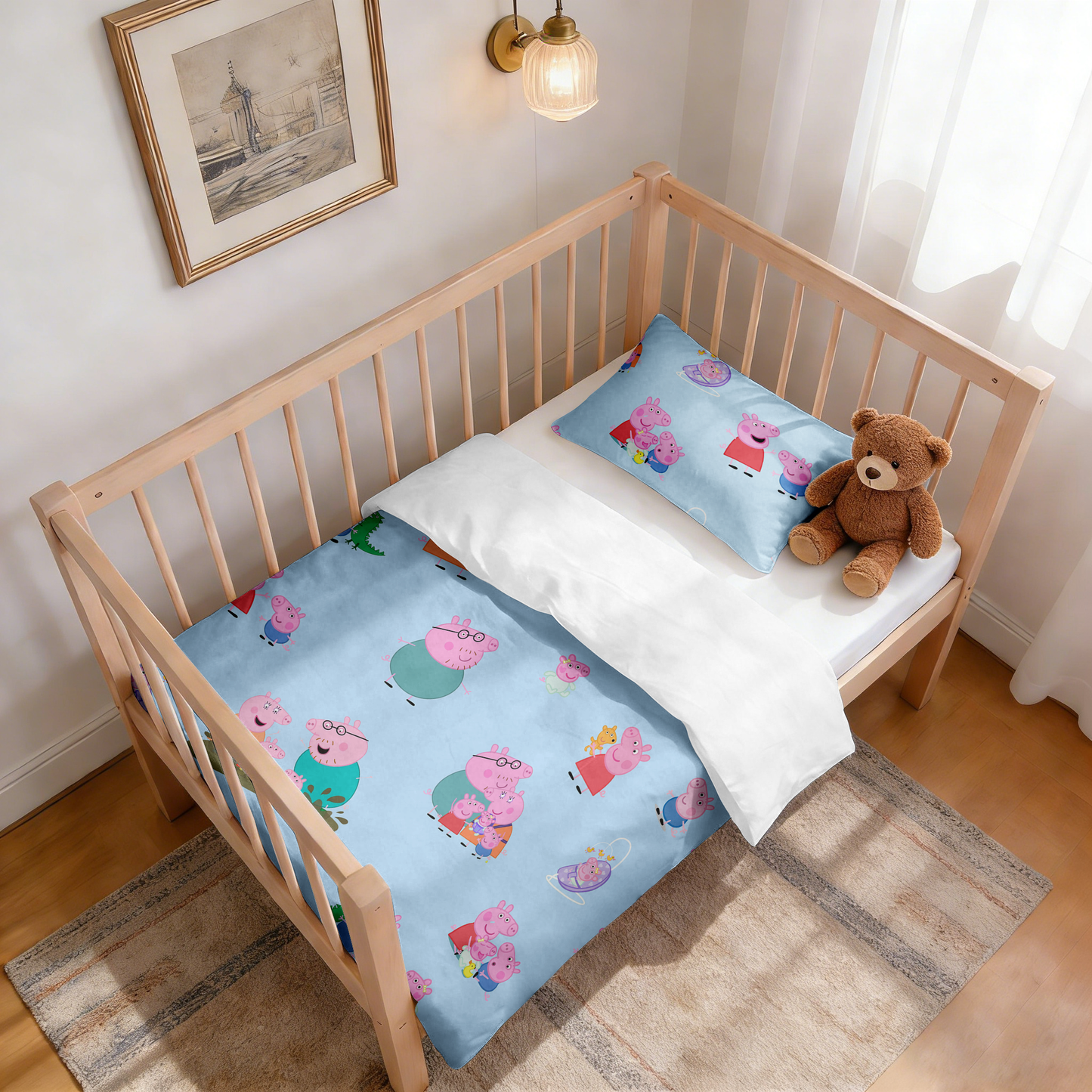 Muddy Puddles Blue Bedding Set