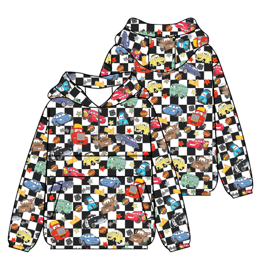 Black Checkered Life Is A Highway Windbreaker