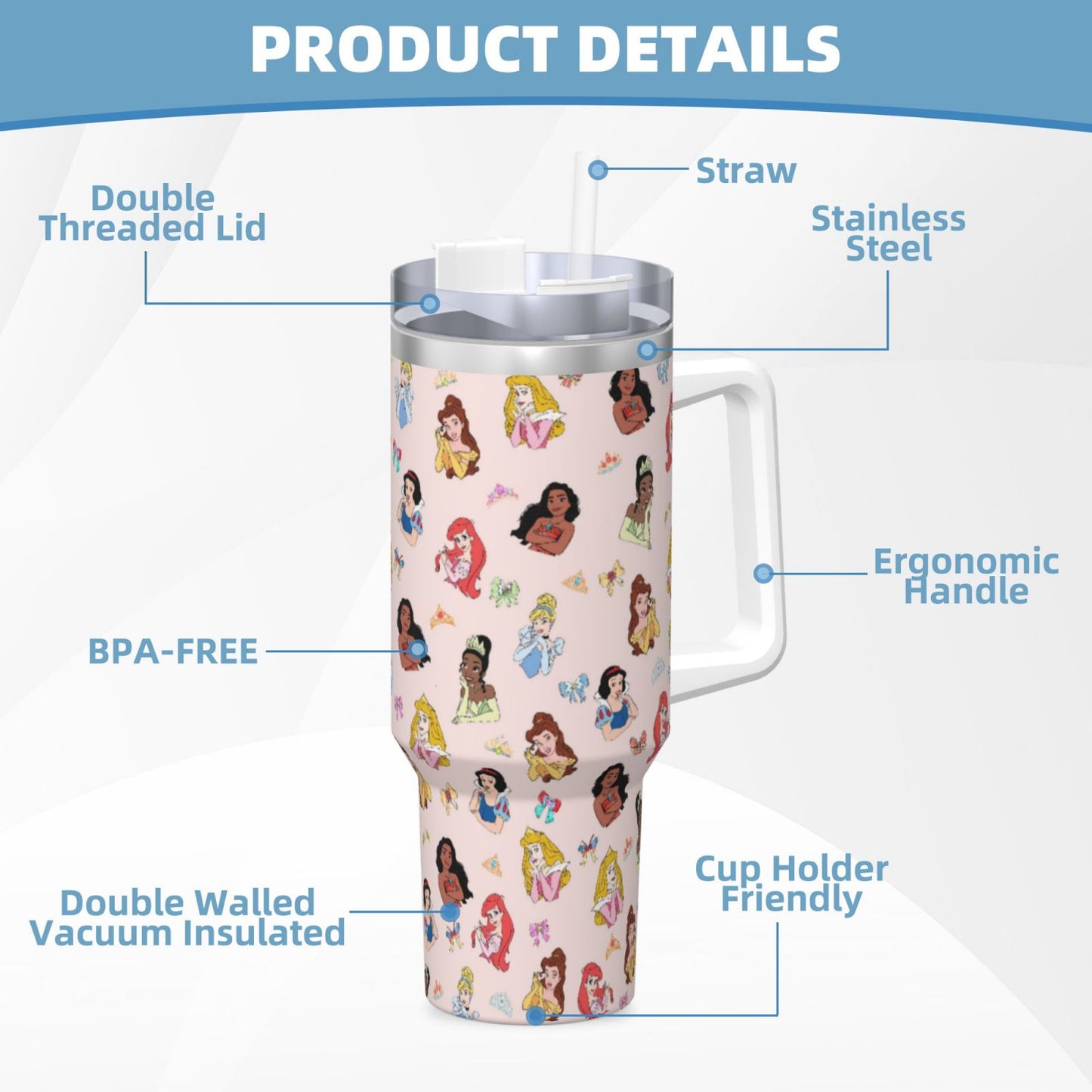 Bows And Tiaras Adults Tumbler
