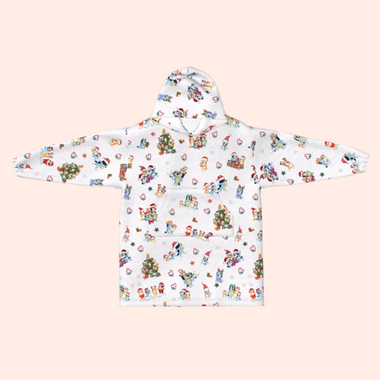 A Heeler Christmas Blanket Hoodie