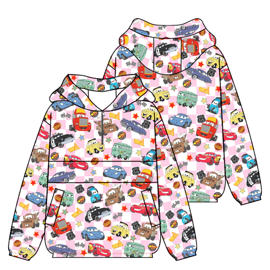 Pink Checkered Life Is A Highway Windbreaker