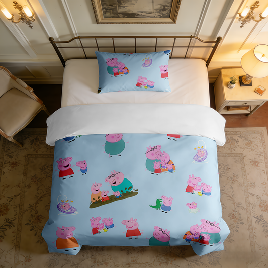 Muddy Puddles Blue Bedding Set