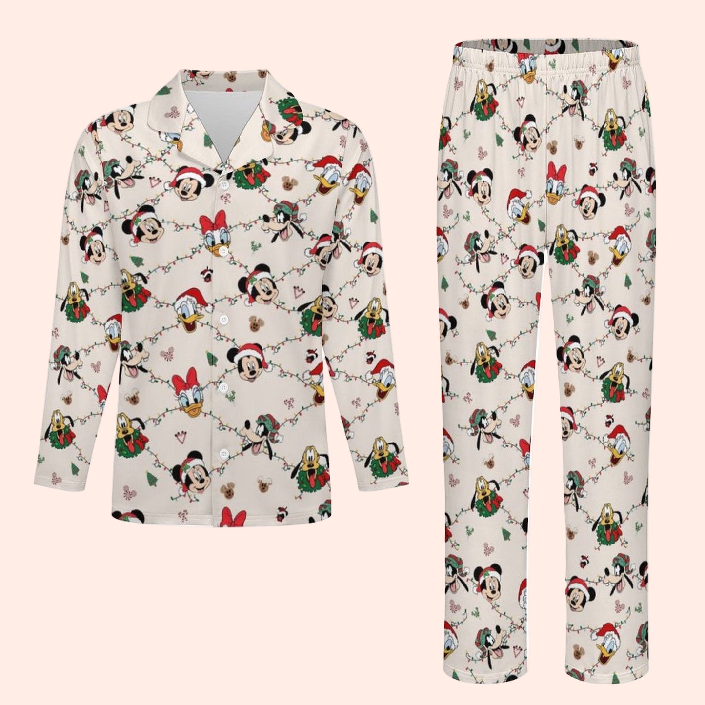 Clubhouse Christmas Button-Up Pyjamas