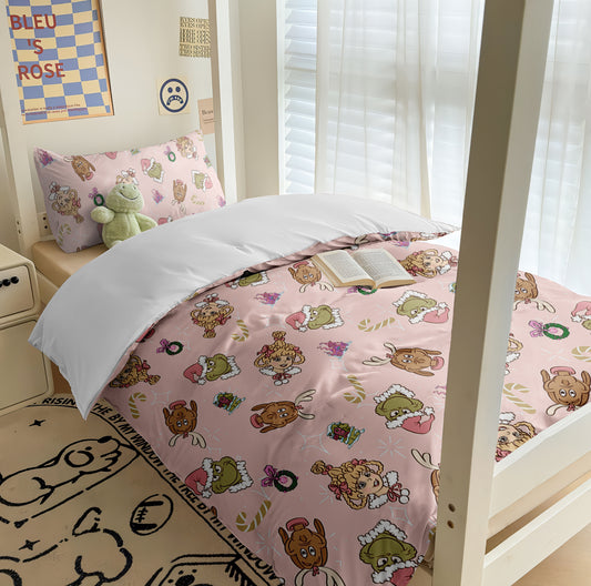 Girls Grinchmas Bedding Set