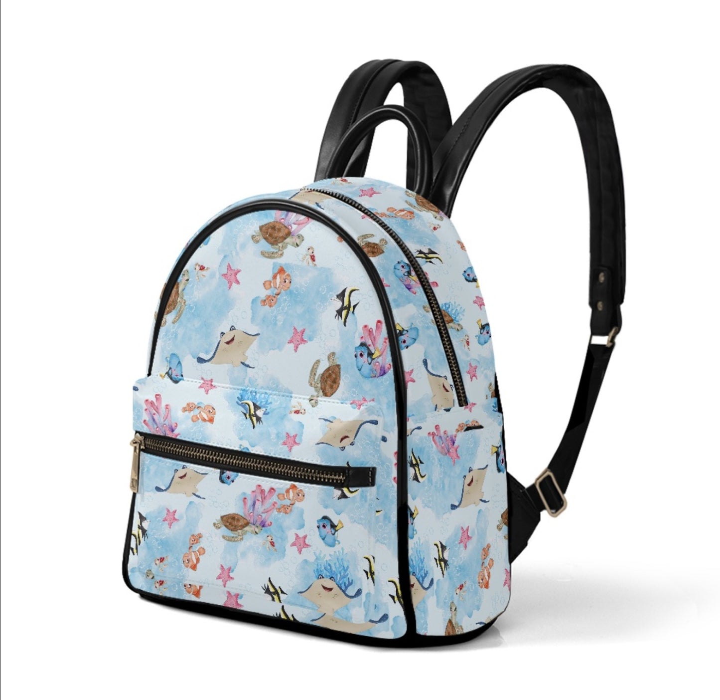 Just Keep Swimming Leather Backpack