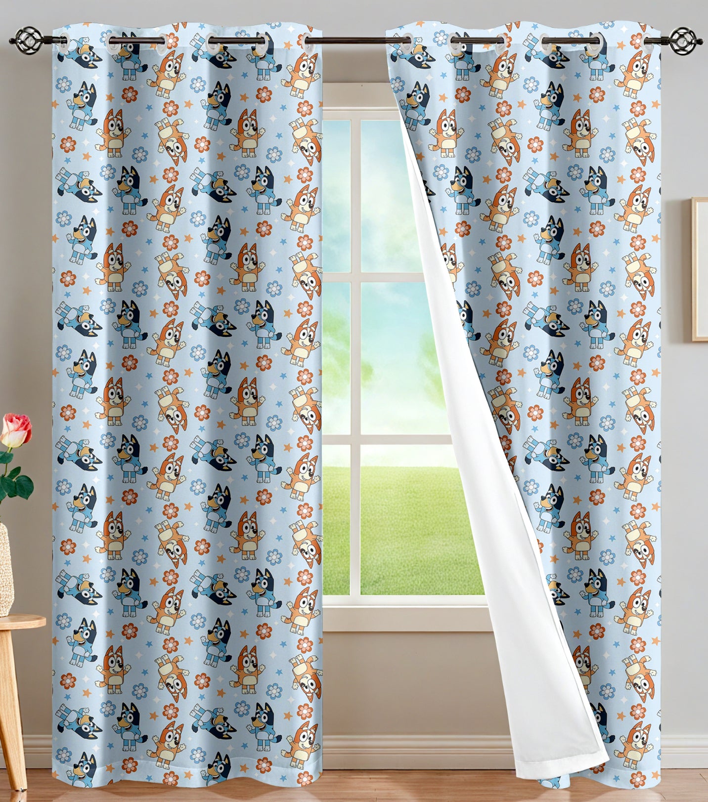 Blooming Heelers Curtains