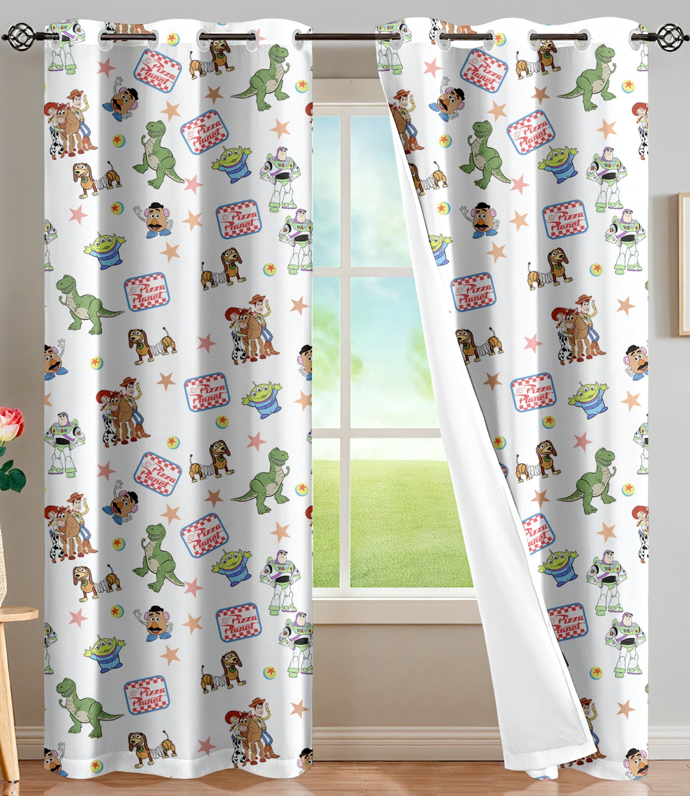 Pizza Planet Curtains