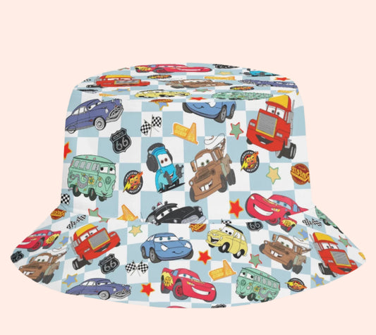 Blue Checkered Life Is A Highway Bucket Hat