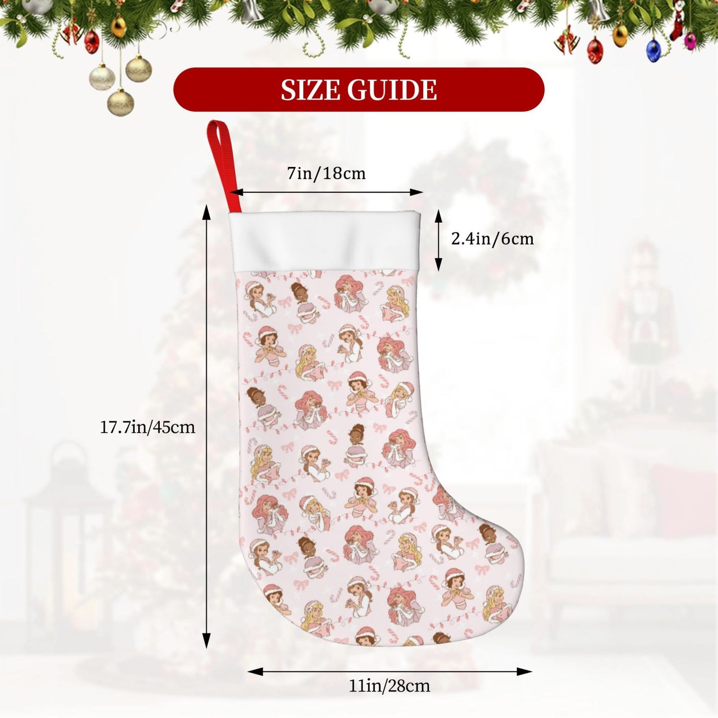 Once Upon A Snowflake Christmas Stocking