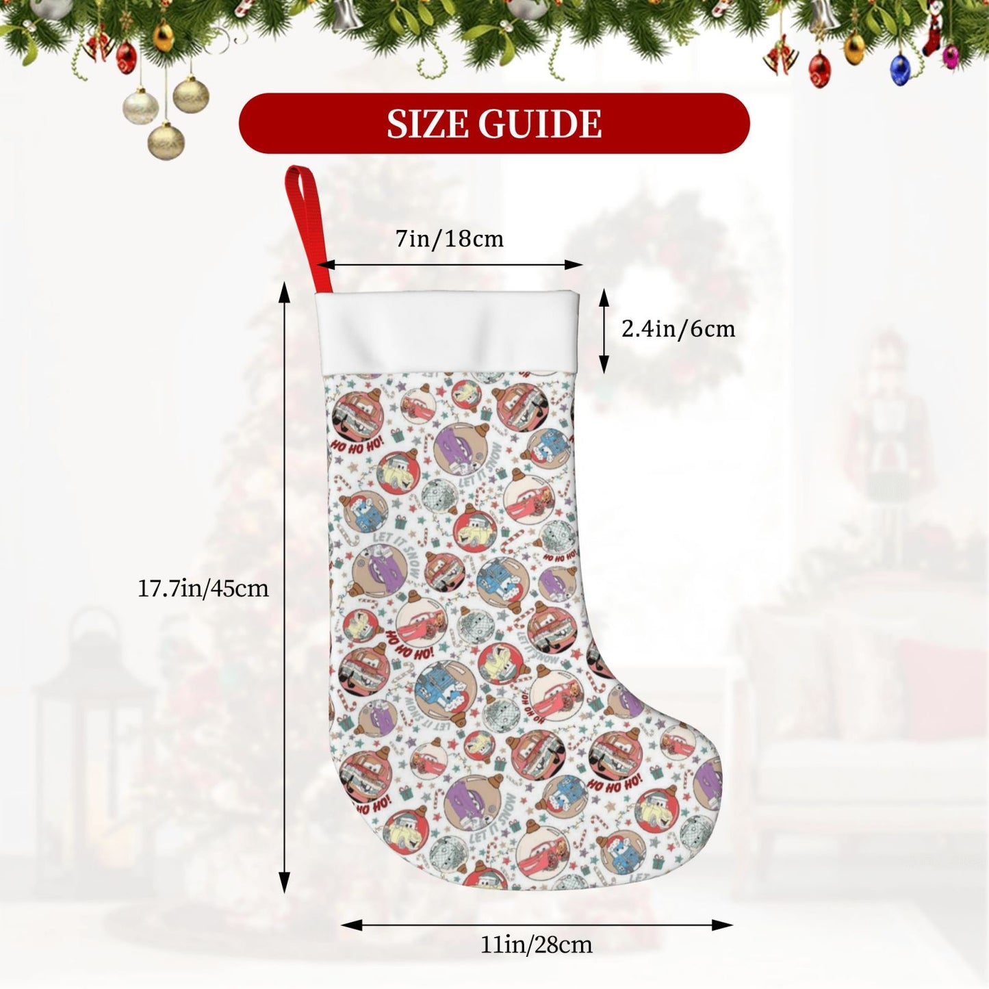 Let It VROOM Christmas Stocking