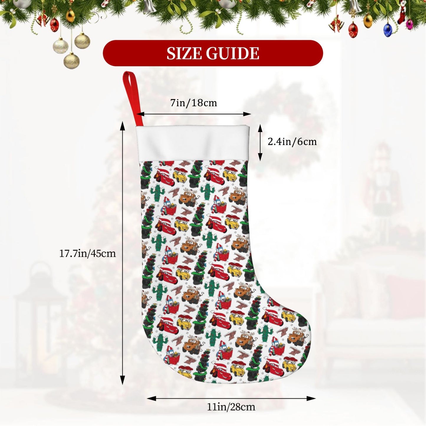 Tires & Tinsel Christmas Stocking