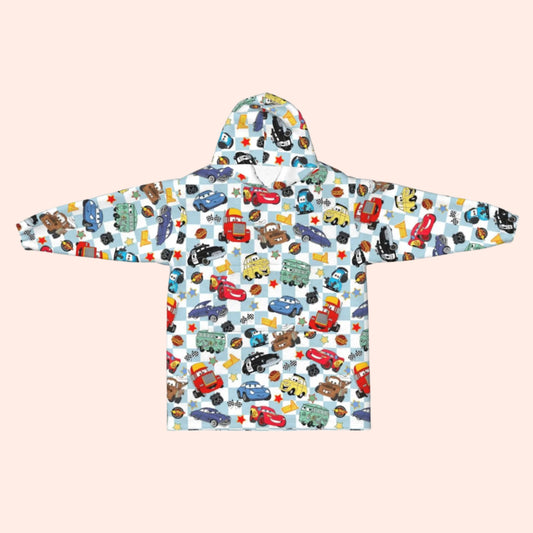 Blue Checkered Life Is A Highway Blanket Hoodie