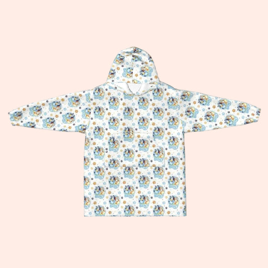 Sisters Paw Print Blanket Hoodie
