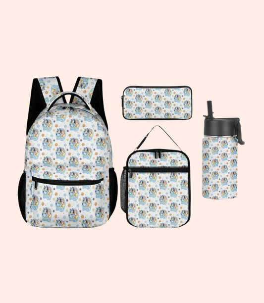 Sisters Paw Print Backpack Set