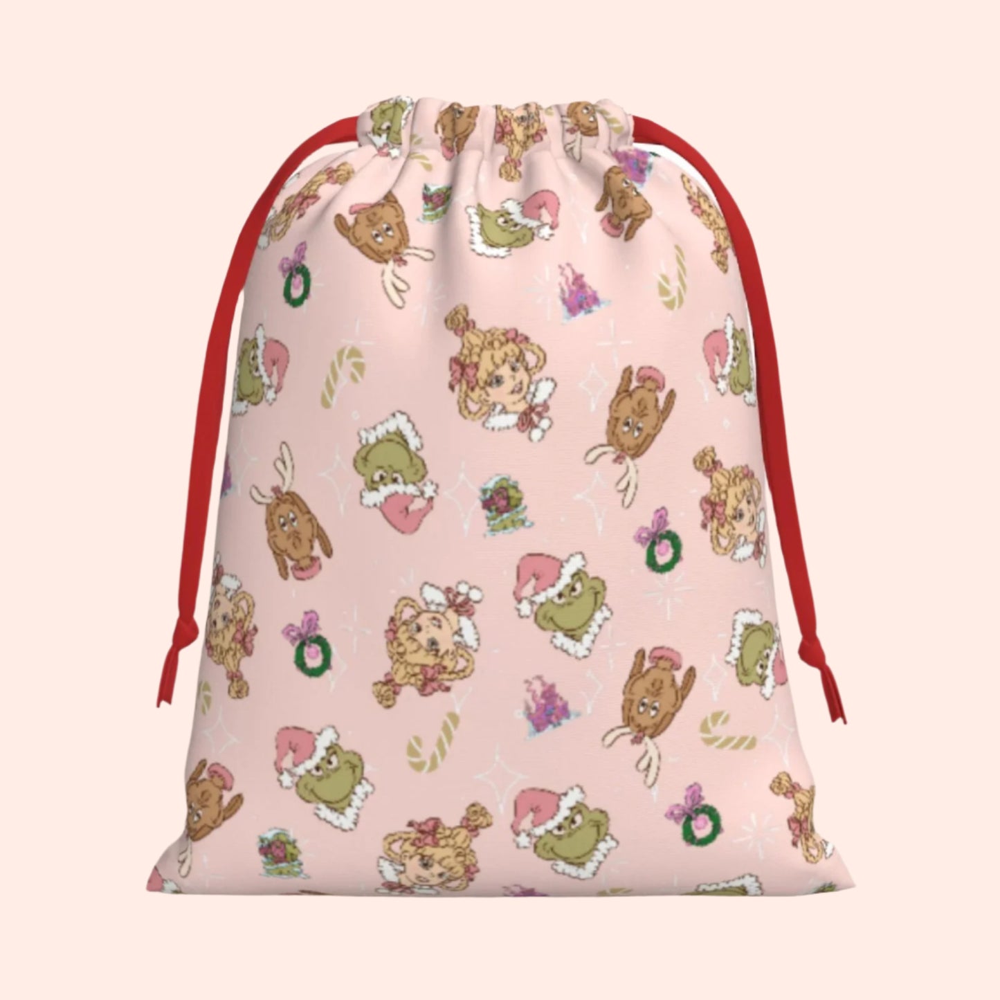 Girls Grinchmas Santa Sack