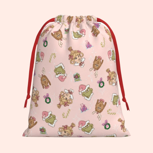 Girls Grinchmas Santa Sack